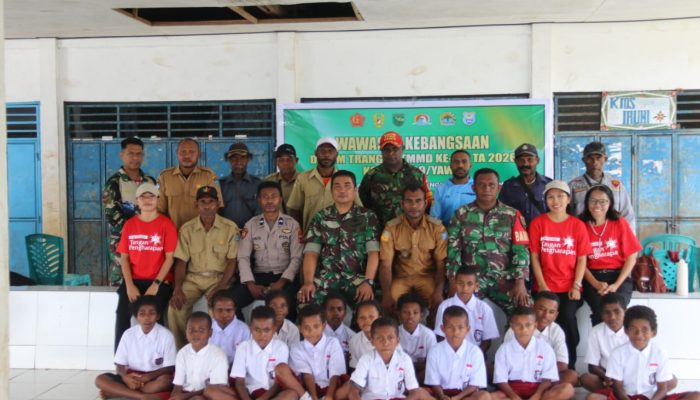 Di Wonawa, TNI Laksanakan Wawasan Kebangsaan Bersama Warga Kampung Rembai