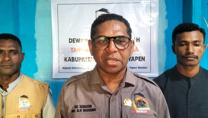 DPD RI David Waromi Resmikan Sekretariat DPD Tani Merdeka Indonesia Kepulauan Yapen