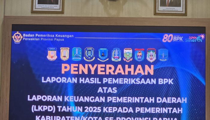 Tiga Kabupaten Saireri Raih WTP, Waropen Naik ke WDP pada LHP LKPD 2025