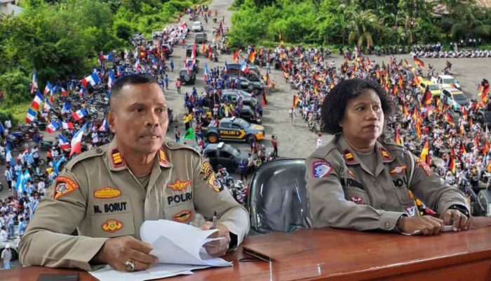Terimakasih Polres Yapen : Konvoi Bersama Fans Piala Dunia 2026 Berjalan Tertib dan Damai