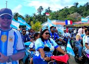Argentina ! Frits Arera dan Bupati FX Mote Ramaikan Konvoi Fans Piala Dunia 2026 di Waropen