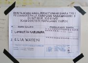 Lamberth Karubaba Terpilih sebagai Kepala Kampung Sarawandori Dua Melalui Pemilihan Antar Waktu