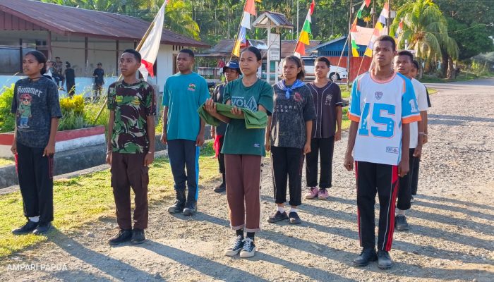 Paskibra Distrik Angkaisera Siap Tampil Maksimal di HUT ke-81 RI, Latihan Makin Intensif